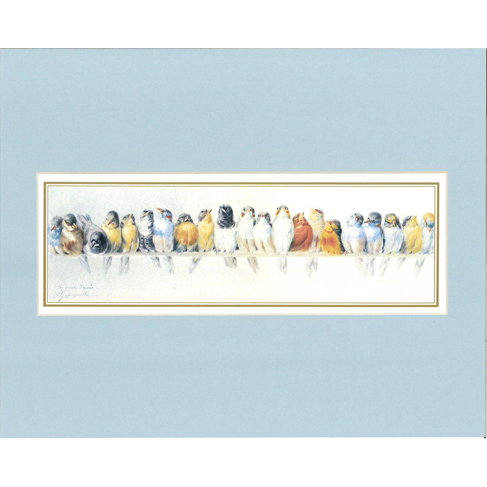 Matted Bird Print